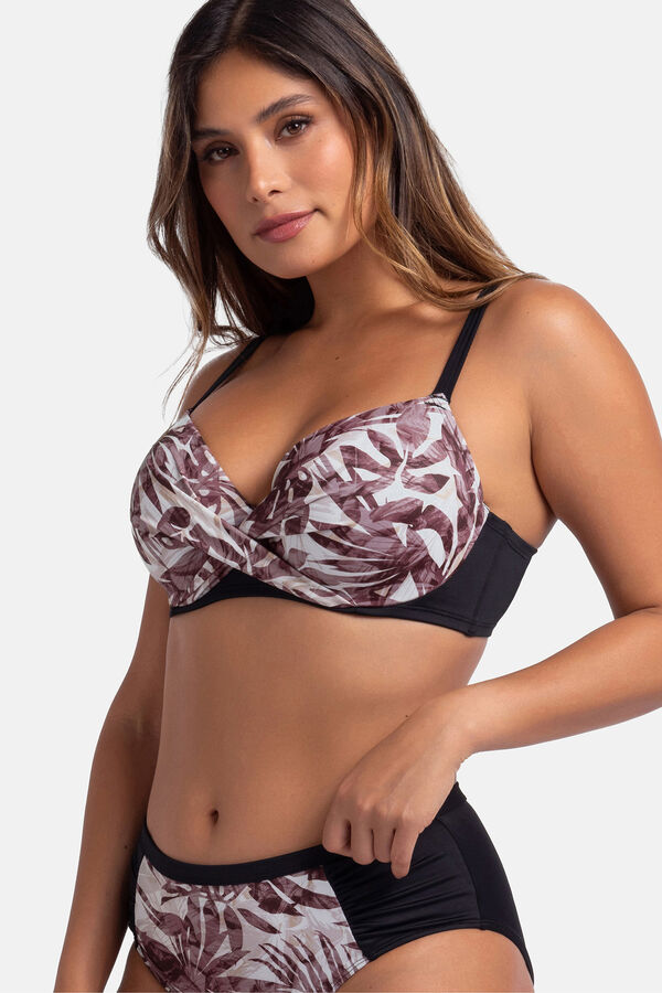 Dorina Top de biquíni preto cinzento