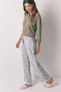 Women'secret Calça comprida de viscose com estampa floral