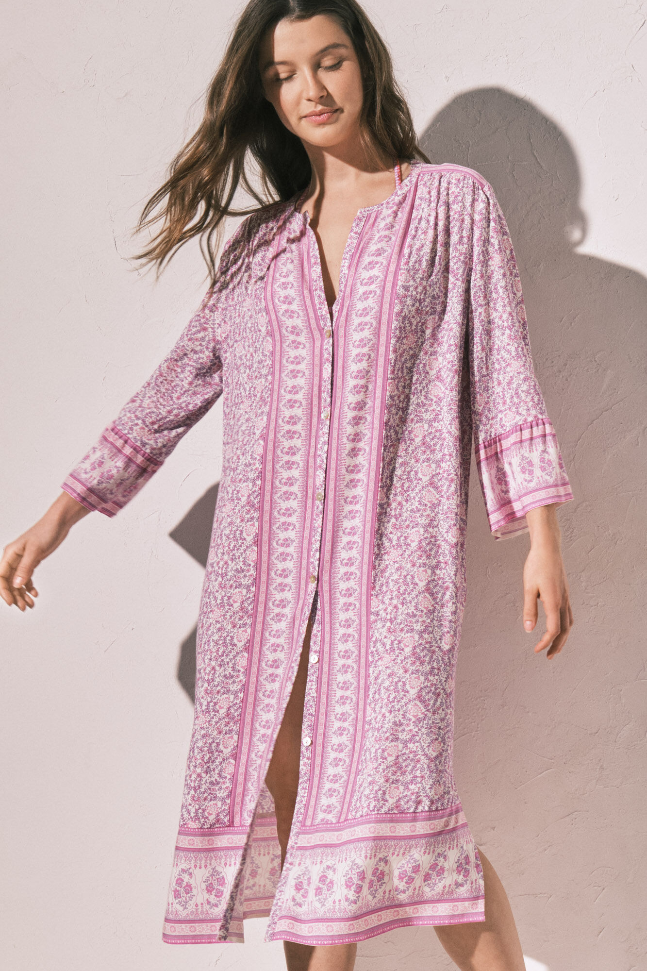 Women'secret Camisola comprida estampado sanefa de flores