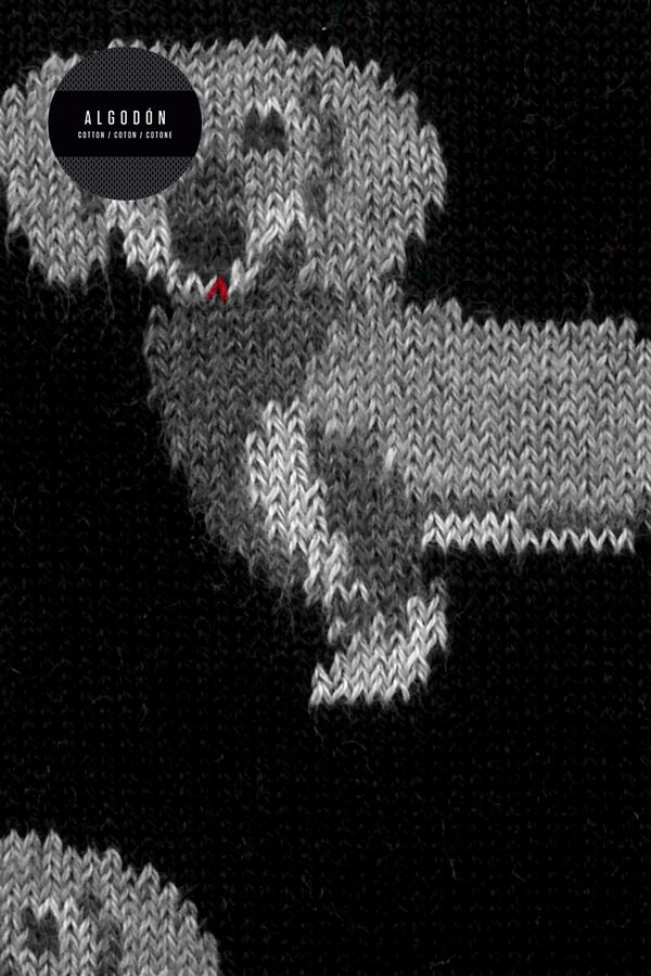 Punto Blanco Dachshund print socks black