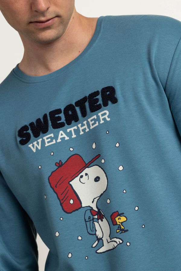 Admas Pijama comprido Peanuts azul