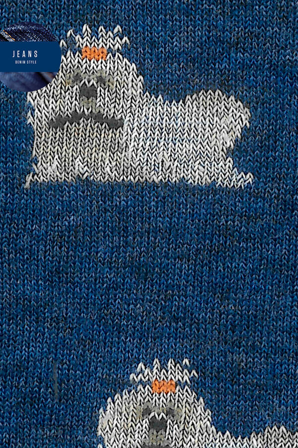 Punto Blanco Meias de viscose Bichon Maltês azul