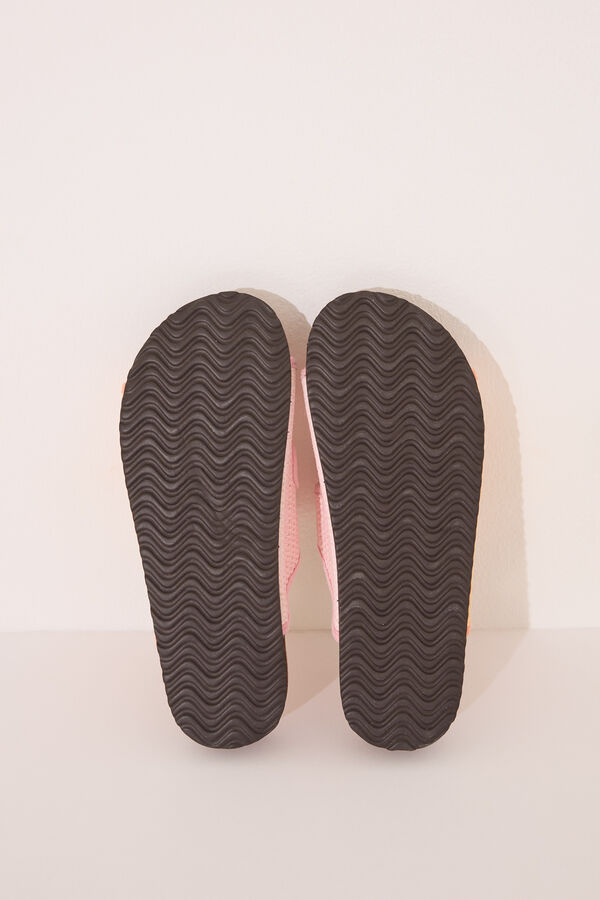 Women'secret Sandalias bio efecto rafia rosa salmón blanco