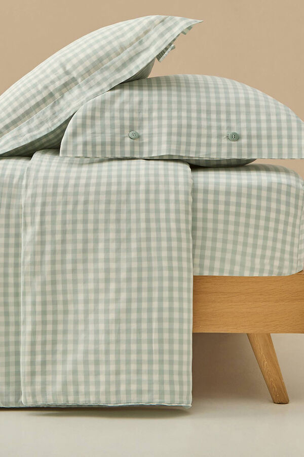 Textura Capa de edredom xadrez azul