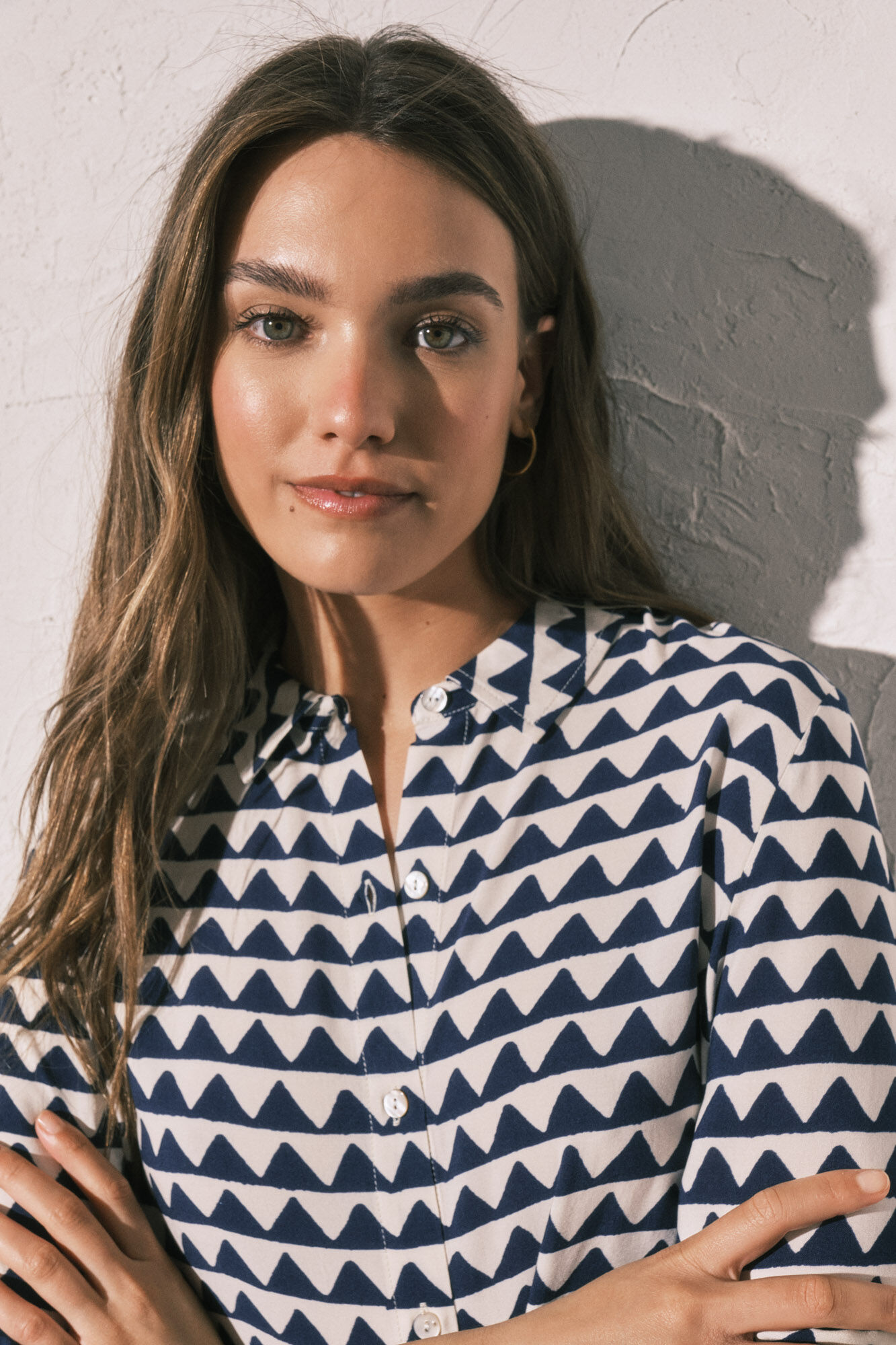 Women'secret Pijama corto camisero estampado geom&eacute;trico