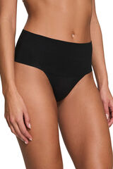 Spanx Invisible cotton shaping thong black