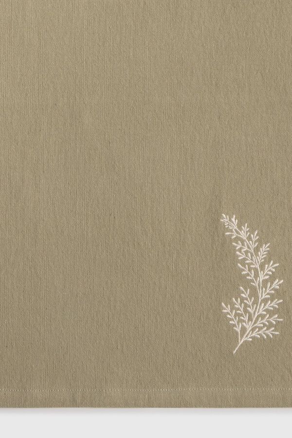 Textura Conjunto de dois guardanapos bordados verde
