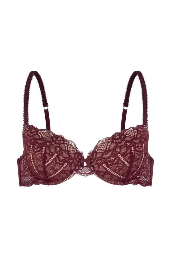 Dorina Pack de 2 Suti&atilde;s Balconette Acolchoados Celine vermelho