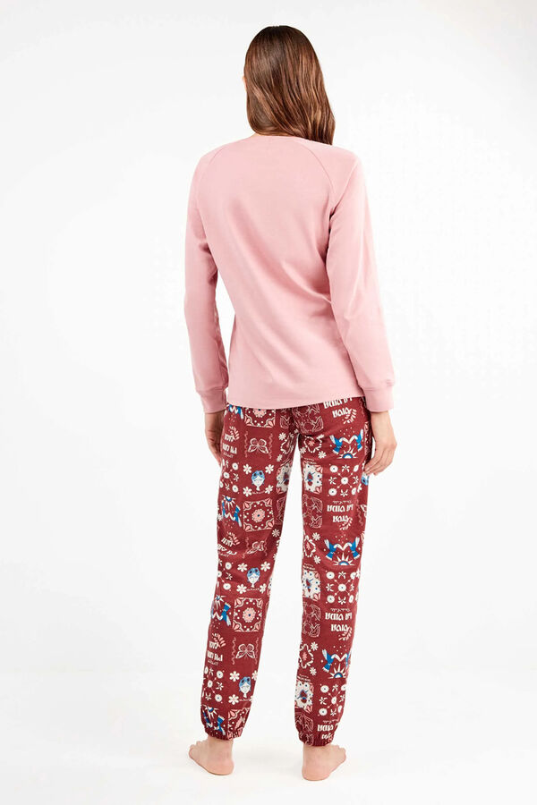 Gisela Conjunto de pijama malha Frida Kahlo rosa
