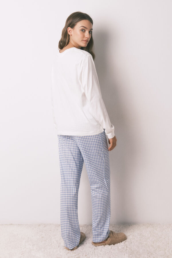 Women'secret Pijama comprido algodão Snoopy bege