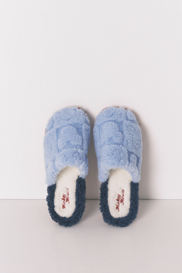 Women'secret Chinelos de quarto de banho com estampado do Mickey Azul azul