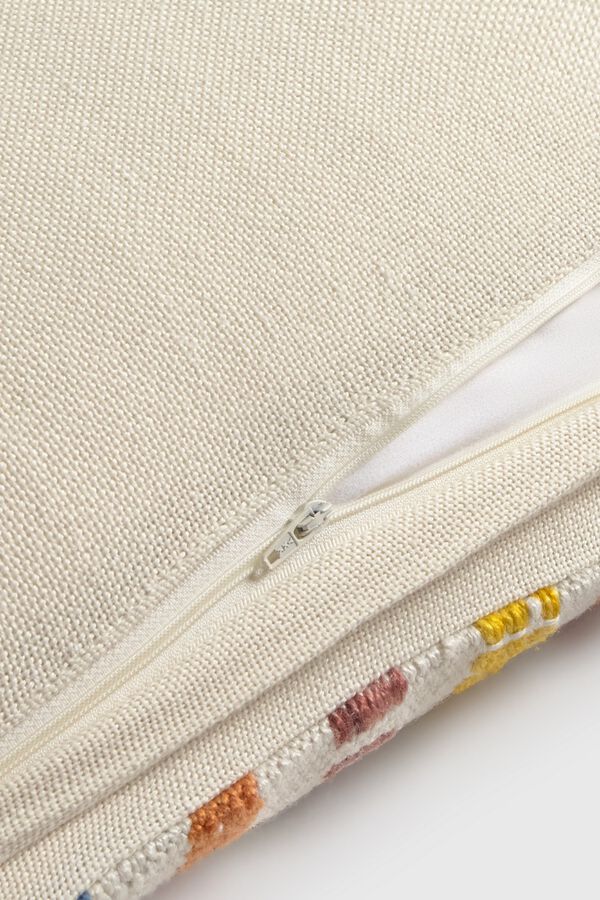 Textura Capa de almofada com riscas bordadas estampado