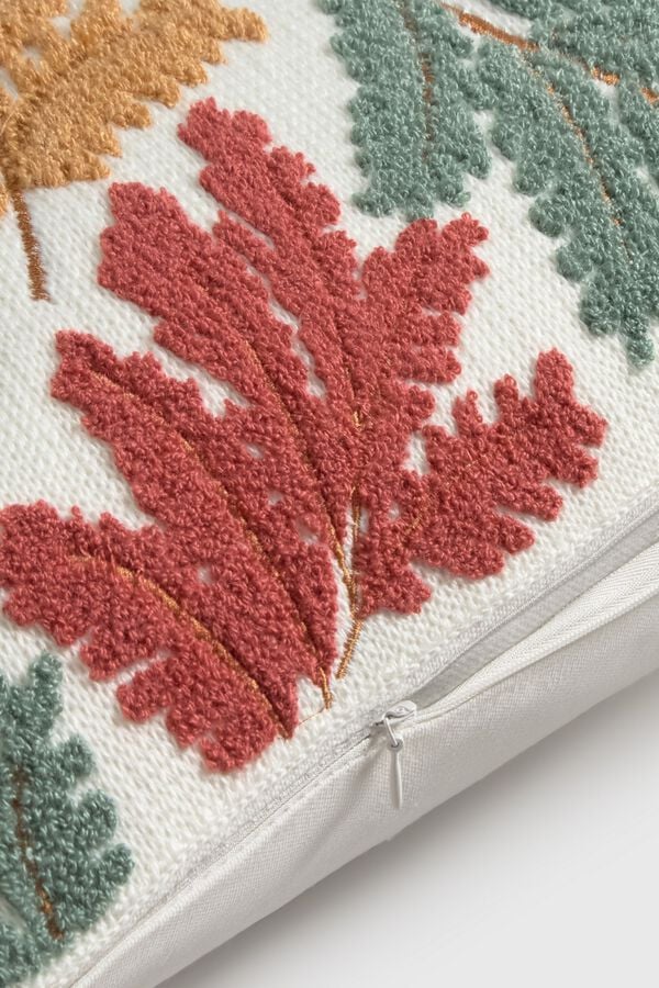 Textura Capa de almofada folhas de outono castanho