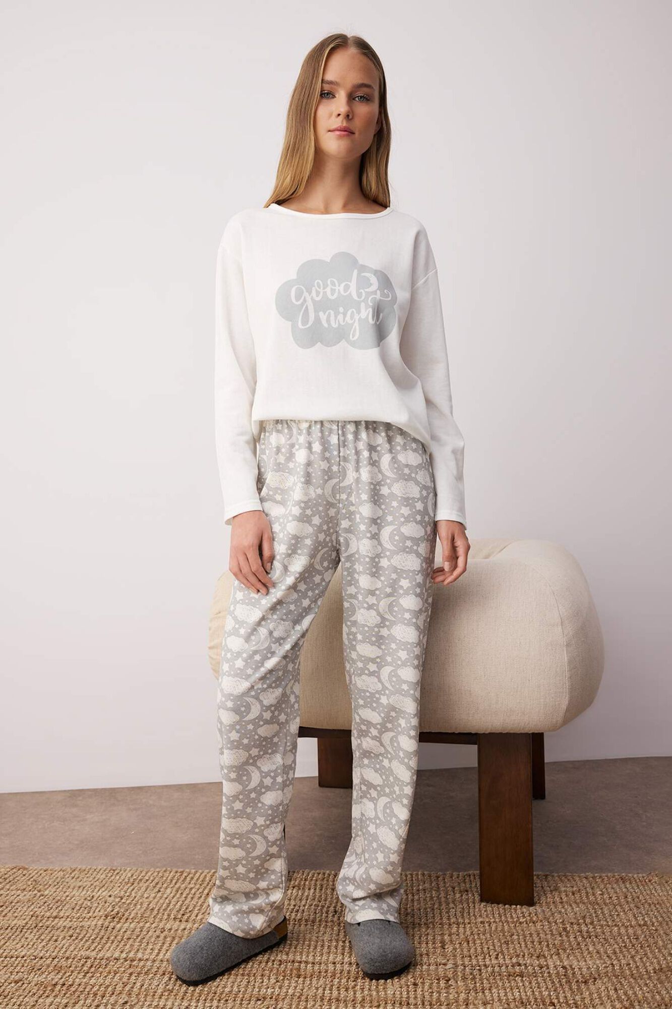 Trendyol Pijama com estampado animal