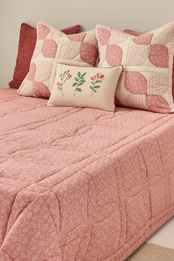 Textura Edredón de patchwork tradicional rosa