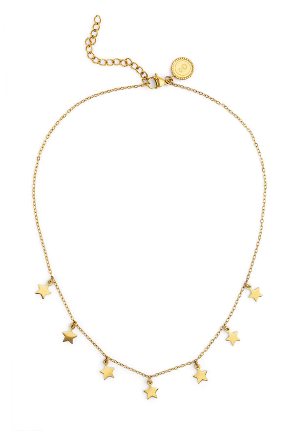 Singularu Collar Mini Stars Acero Ba&ntilde;o Oro amarillo