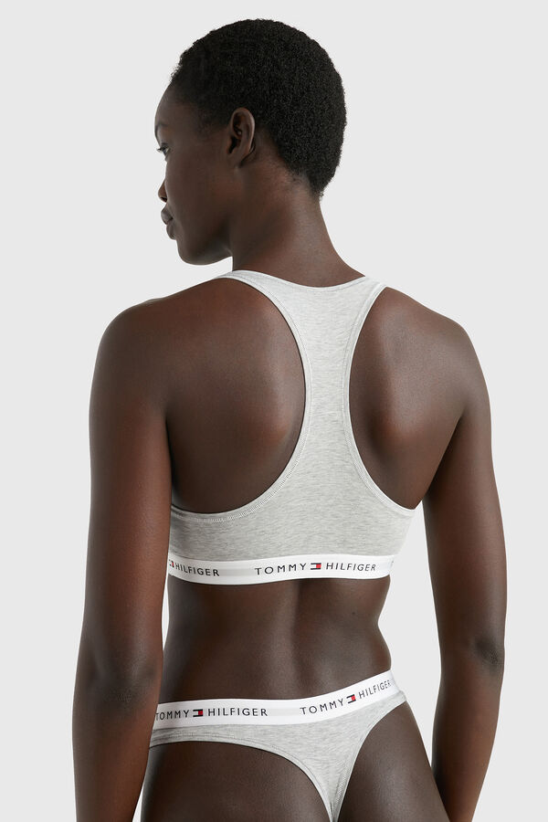 Tommy Jeans Bralette sin relleno gris