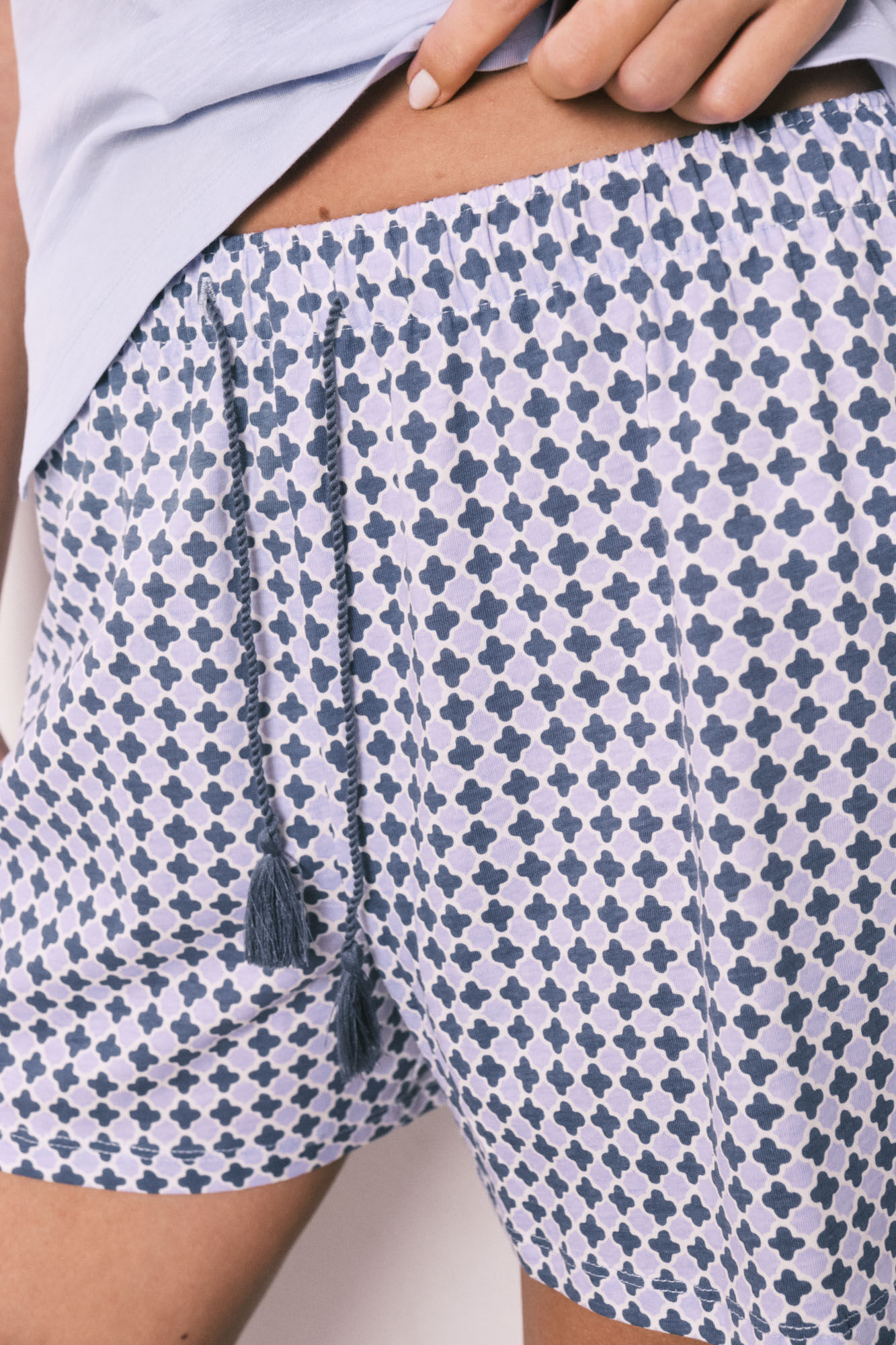 Women'secret Pijama corto algod&oacute;n estampado lila