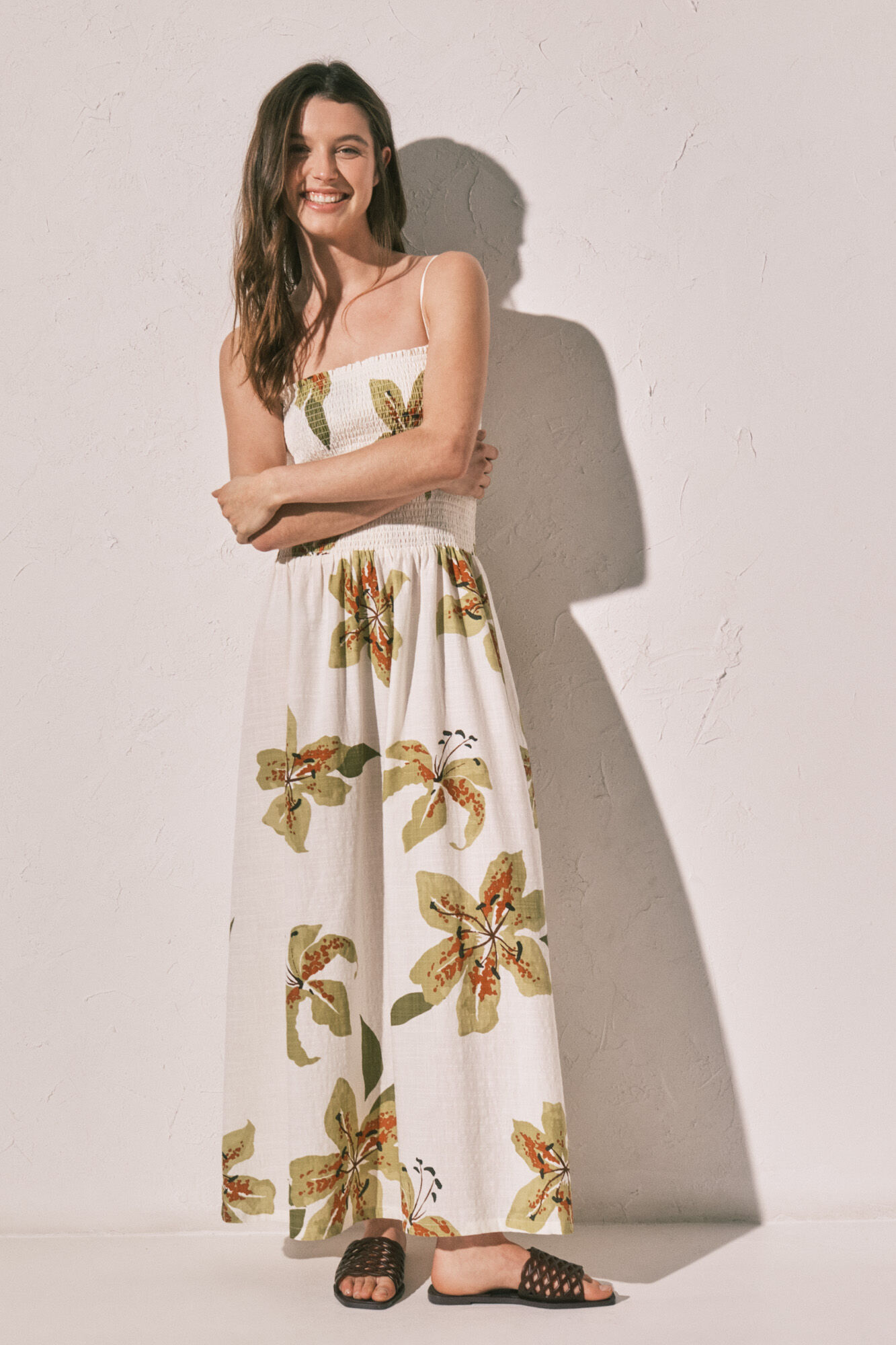 Women'secret Vestido largo tirantes escote fruncido
