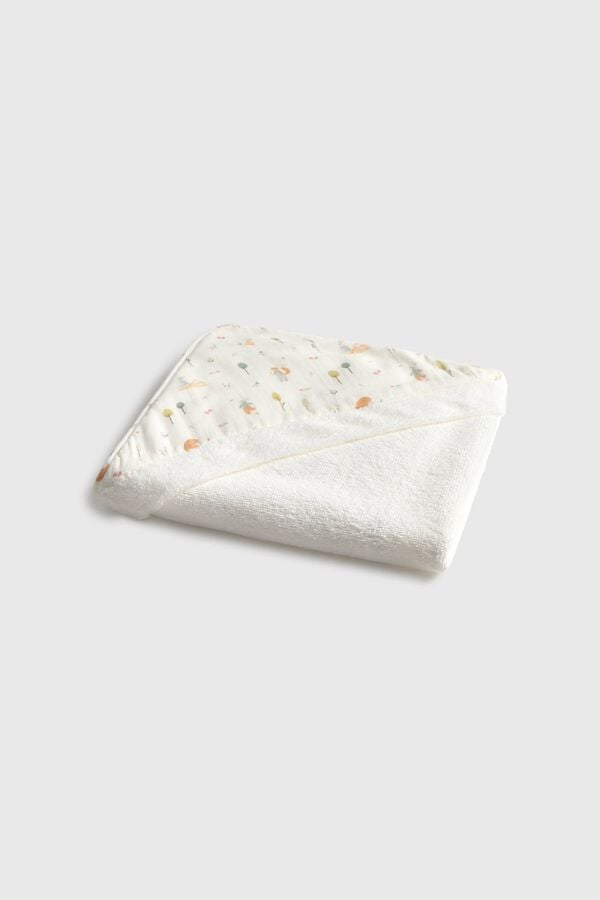 Textura Toalla capucha estampado bosque estampado