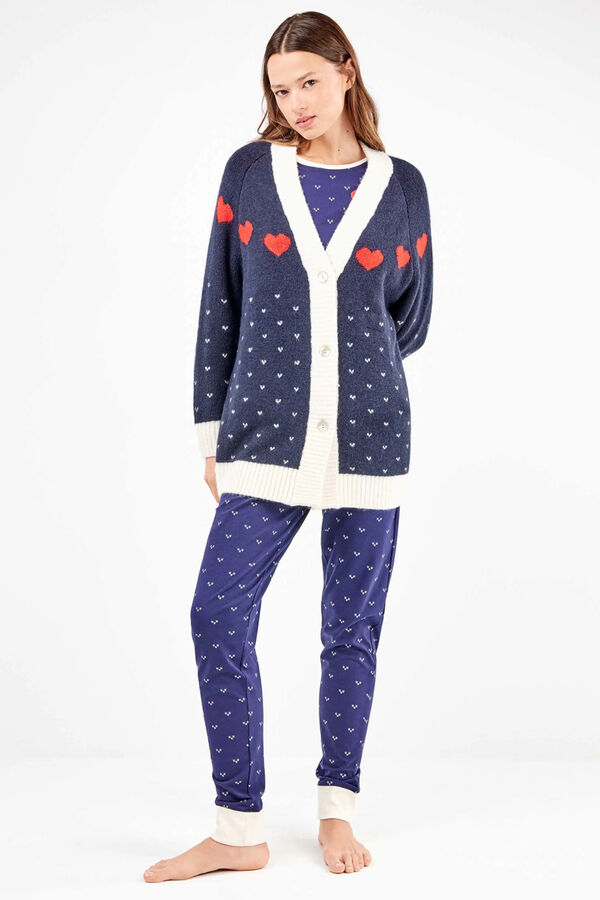 Gisela Cardigan longo de malha branco