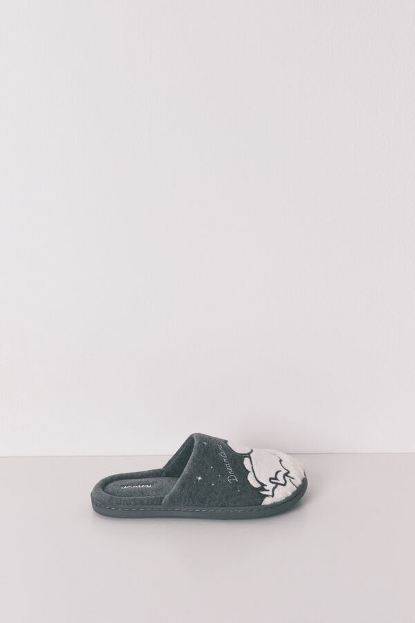 Women'secret Chinelos de quarto de borrego cinza Moomin cinzento