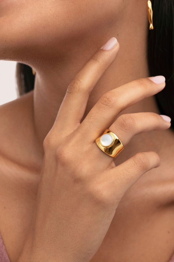Singularu Anillo My N&aacute;car Acero Ba&ntilde;o Oro amarillo