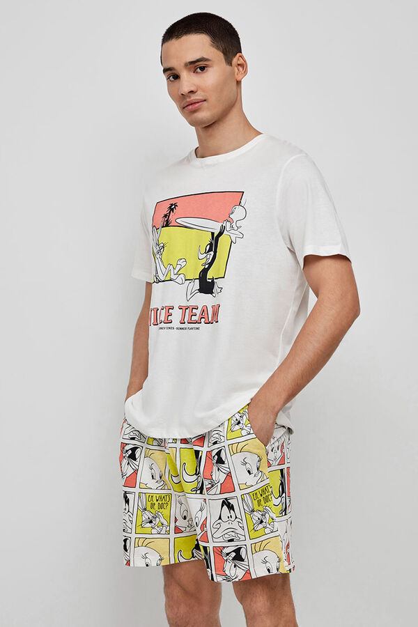 Gisela Looney Tunes men's white short pajamas white