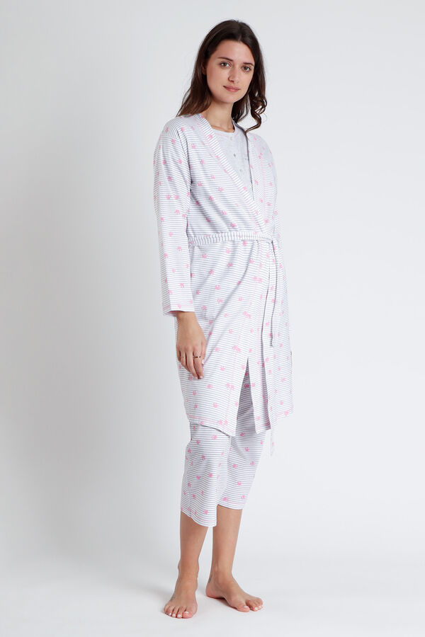 Admas DISNEY Robe manga comprida maternity Dálmatas para mulher branco