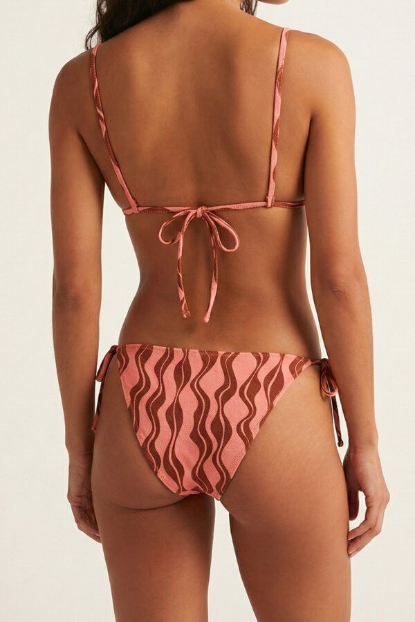 Robin Cueca de biqu&iacute;ni la&ccedil;o cl&aacute;ssica Stromboli estampado
