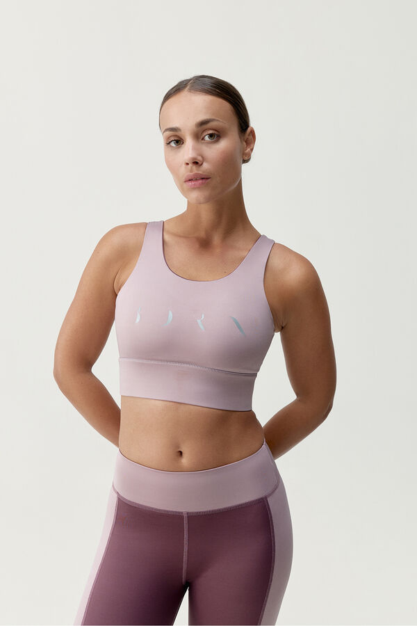 Born Living Yoga Top Maiko Verde Iceberg/Verde Profundo estampado