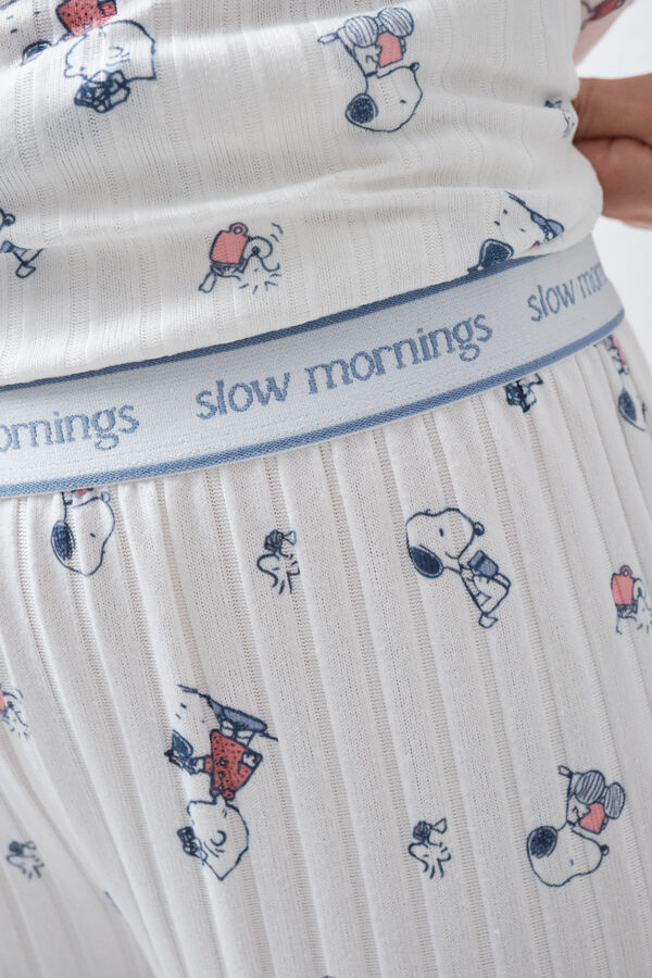 Women'secret Pijama comprido branco Snoopy branco