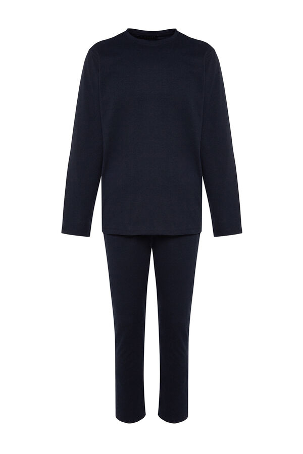 Trendyol Conjunto de pijama regular fit azul marinho  azul