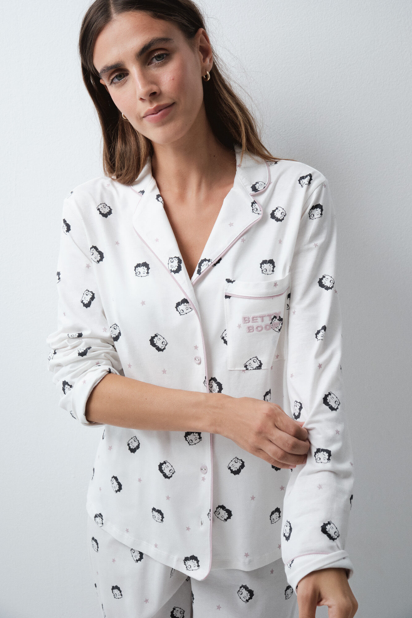 Women'secret Pijama camisero algod&oacute;n Betty Boop