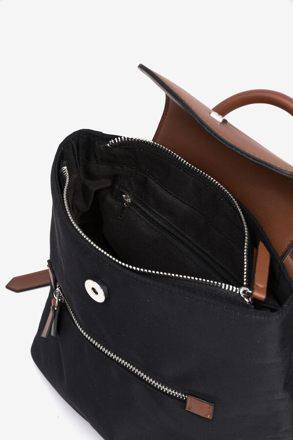 Vilanova Mochila Combinada com Aba preto