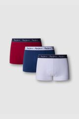 Pepe Jeans Pack 3 boxer lisos vermelho