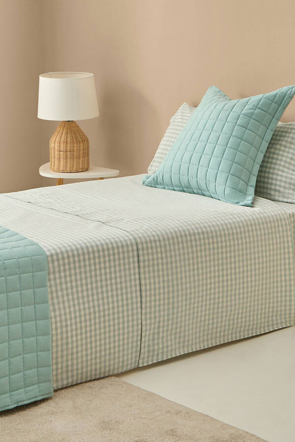 Textura Capa de edredom xadrez azul