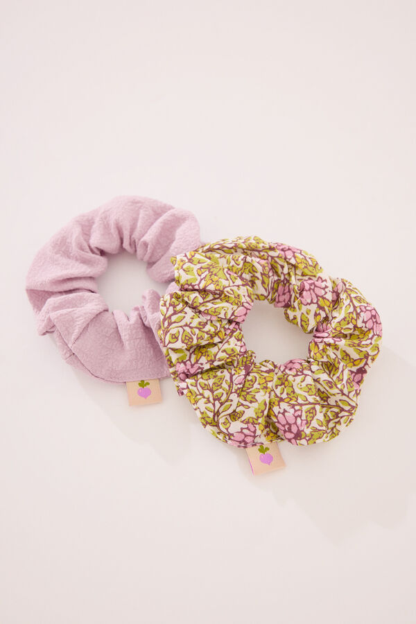 Women'secret Pack de 2 scrunchies rosa e estampado estampado
