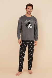 Womensecret Pijama comprido homem polar Mickey Mouse cinzento
