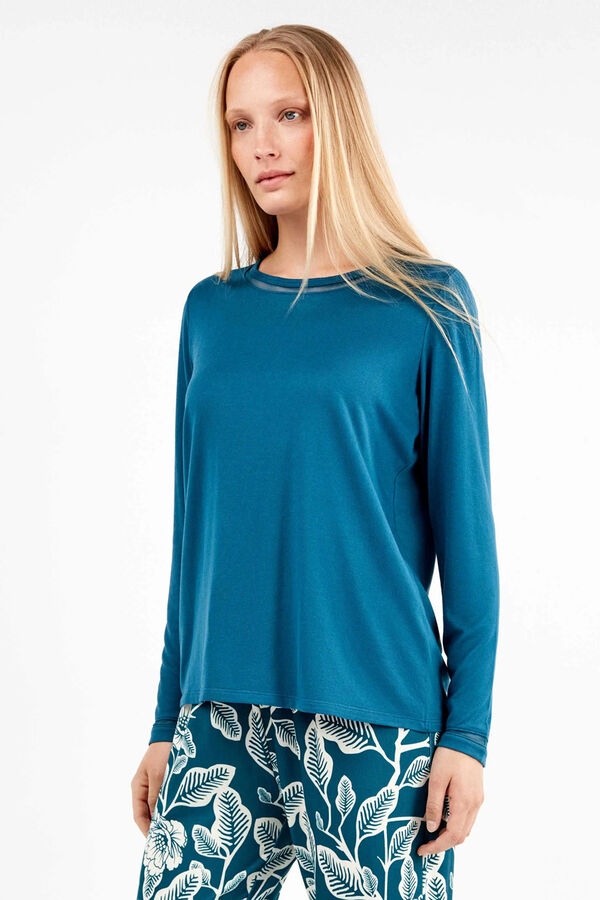 Gisela Conjunto de pijama com calça contrastantes estampado