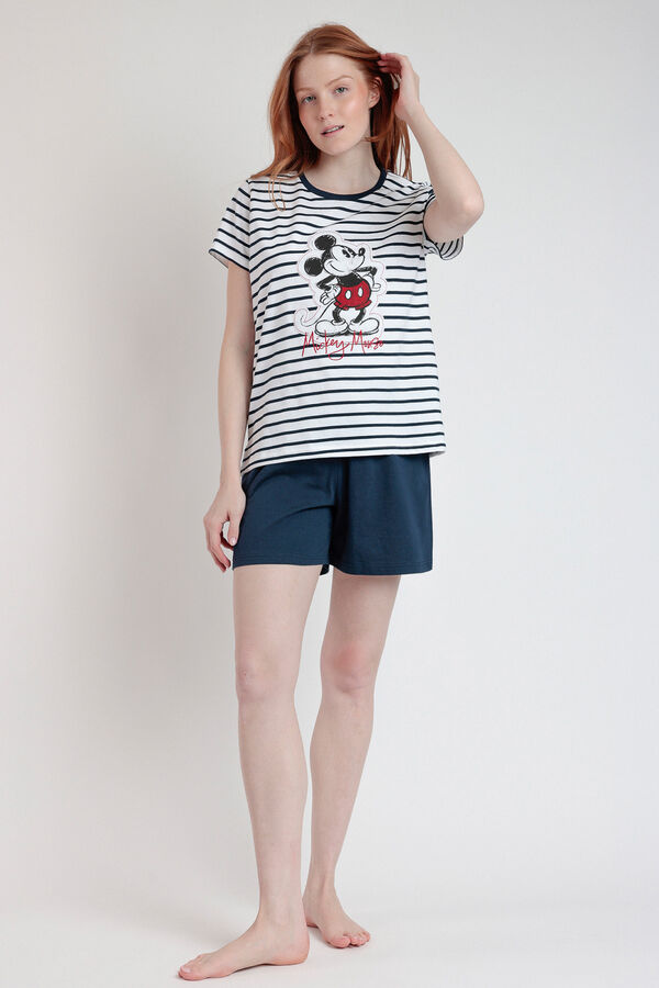 Admas Disney Mickey Patch Short Pyjamas blue