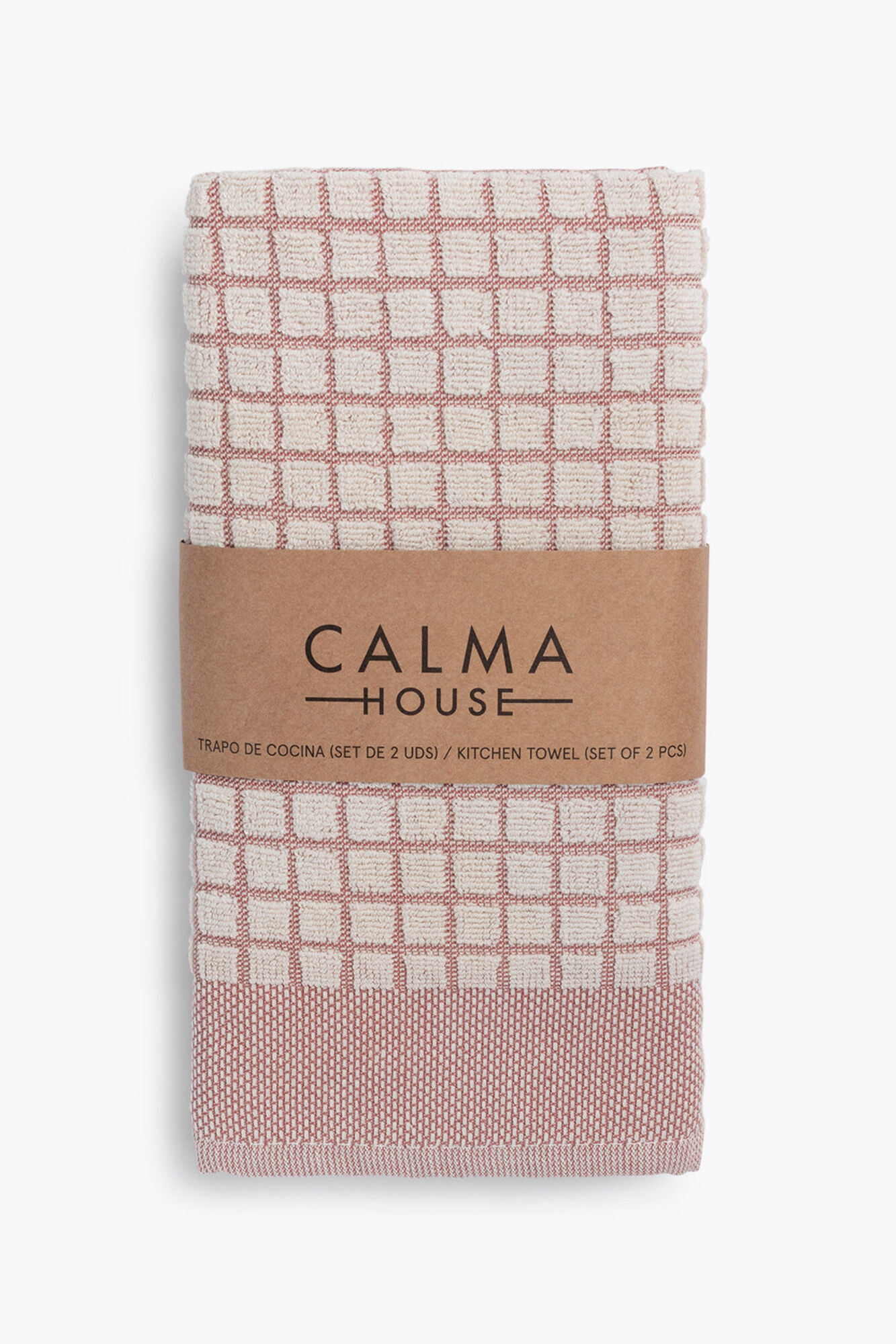 Calma House Set de 2 trapos de cocina de algod&oacute;n tierra Oporto