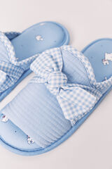 Women'secret Chinelos de quarto com la&ccedil;o Hello Kitty azul