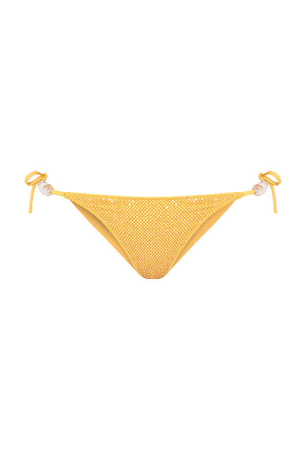 Womensecret Classic yellow sequin bikini bottoms printed