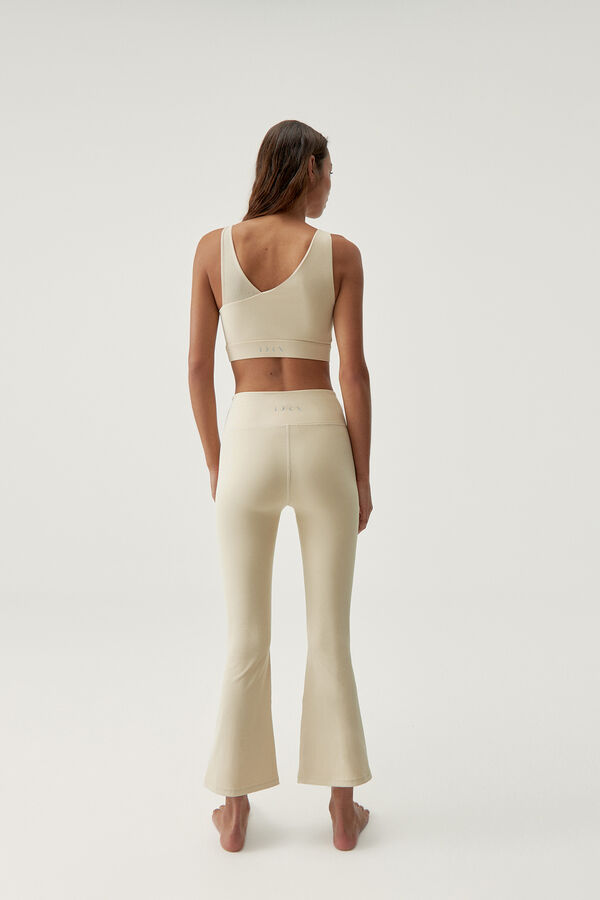 Born Living Yoga Legging Jin Flare Oat Milk  beige