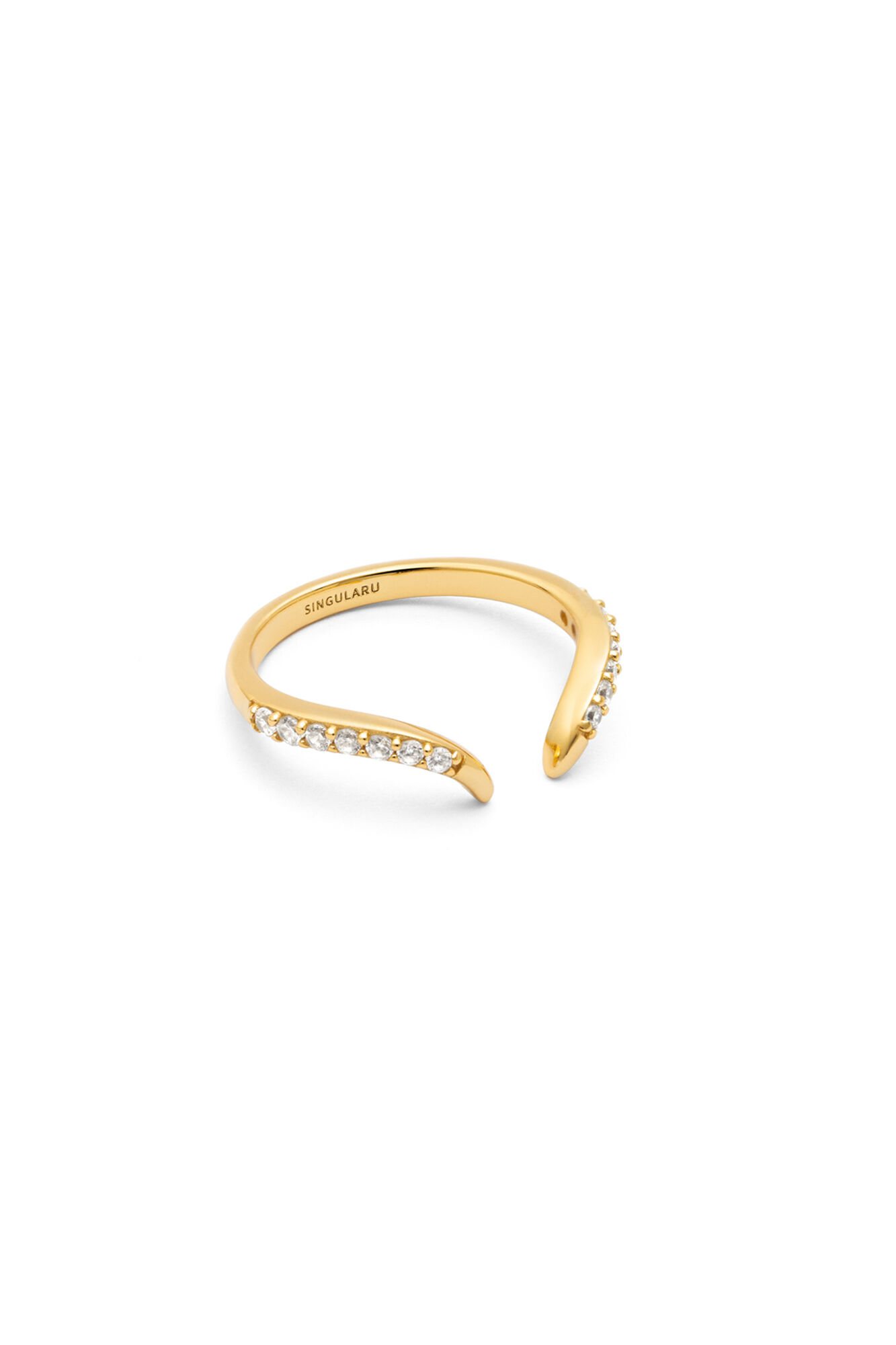 Singularu Anillo Peak Scarlett Spark Plata Ba&ntilde;o Oro