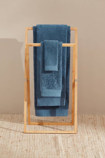 Womensecret Toalla ducha rizo algodón egipcio 70x140cm. azul