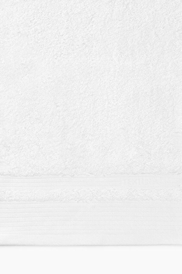 Textura Toalha duche friso algodão bambu 70 x 140 cm. branco