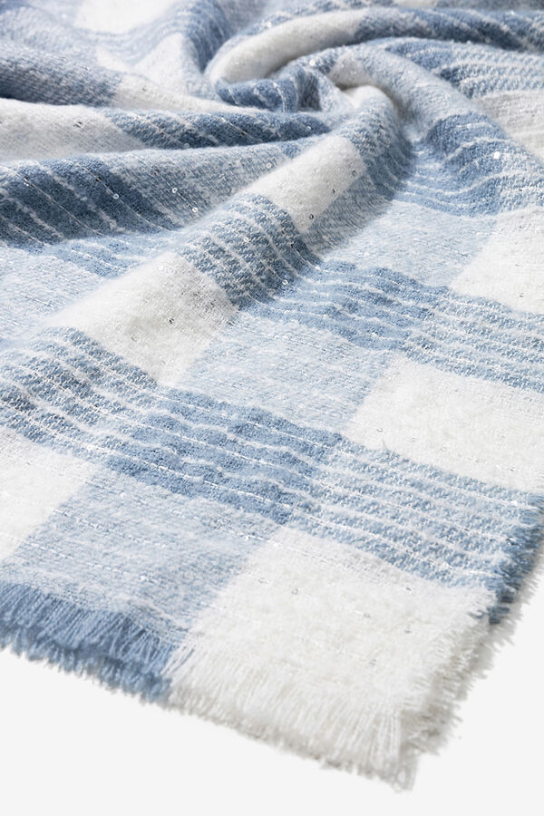 Vilanova Cachecol xadrez azul azul