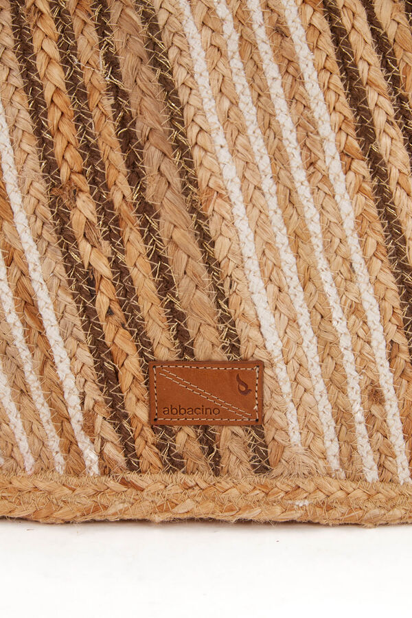 Abbacino Capazo de rafia print rayas marr&oacute;n marr&oacute;n